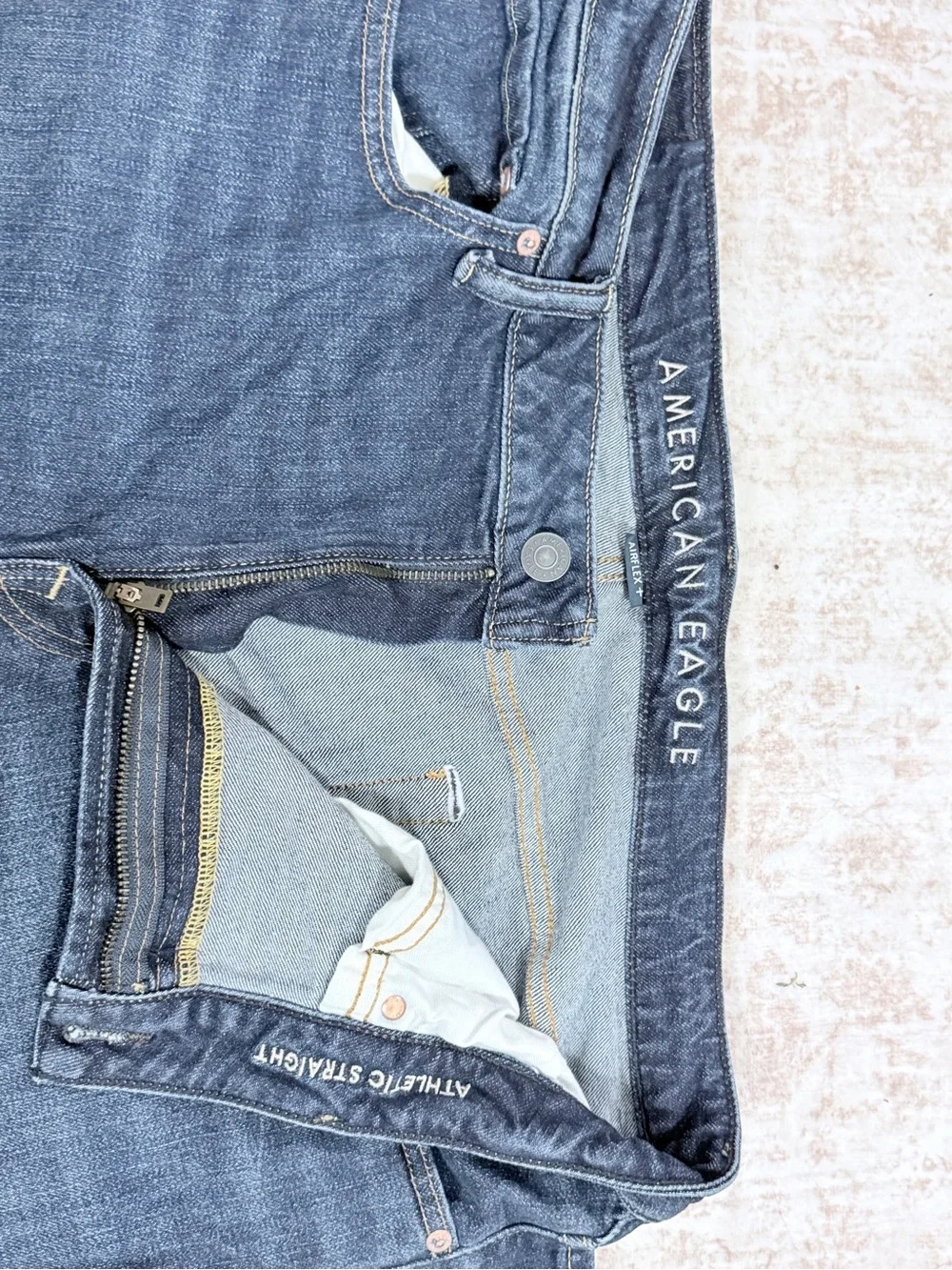 American Eagle Outfitters Men's Straight Jeans - Dark Indigo Wash